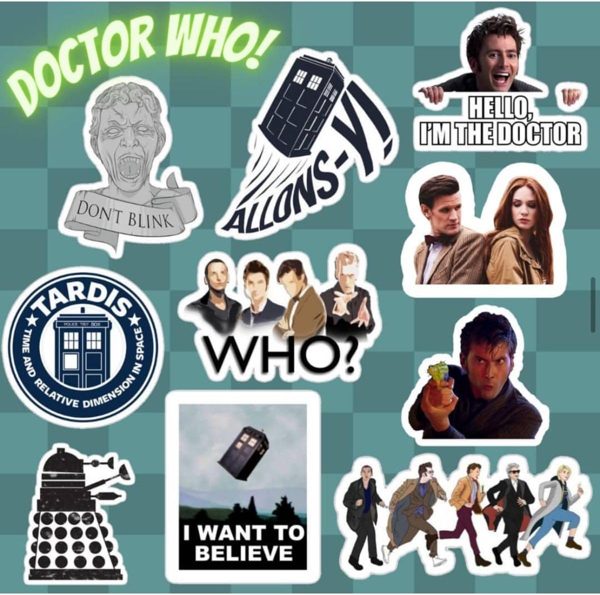 Doctor Who Sticker Seti | Laptop Notebook Telefon Etiket