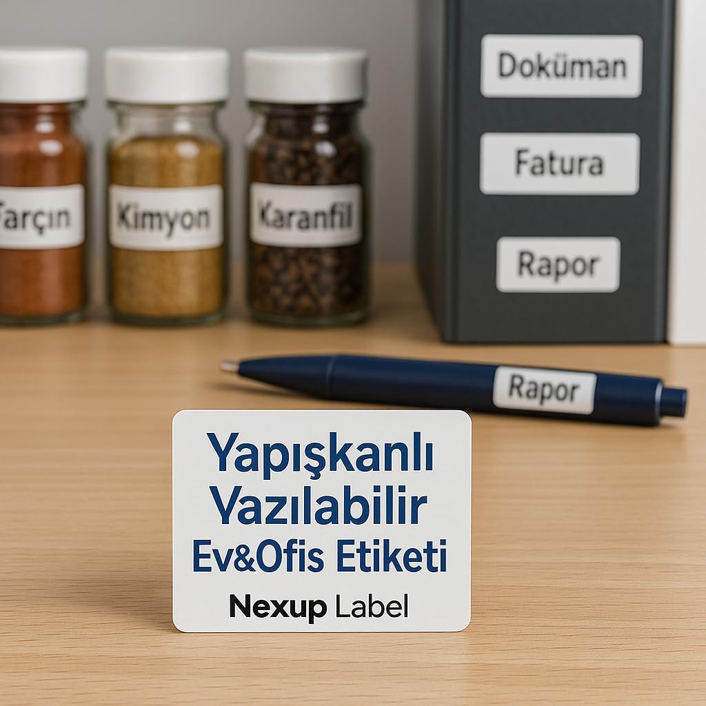 100x150 mm Beyaz Yapışkanlı Kalemle Yazılabilir Etiket, Sticker, Ev ve Ofis Organizasyonu, Düzenleyicisi - 250 adet