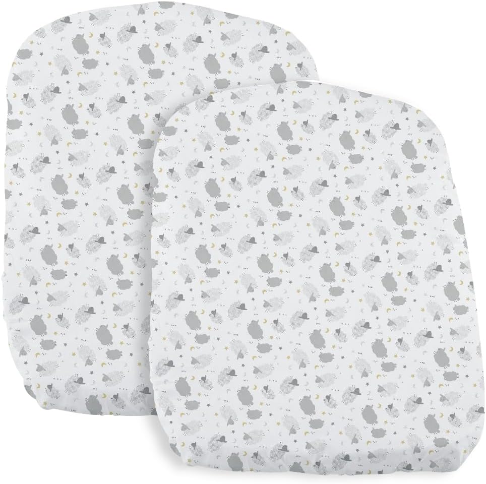 Çarşaf Crib Set İki Parça Baby Hug Grey Sheep