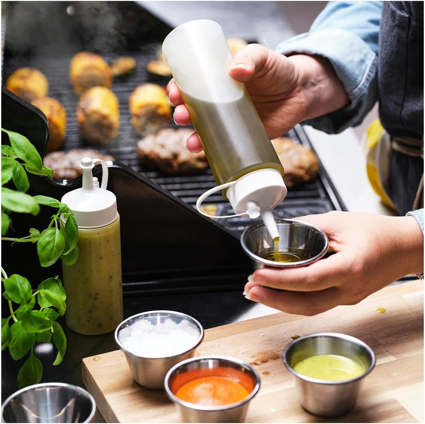 GRILLTIDER beyaz-şeffaf 330 ml sos şişesi - 10605631 | 330 ml sos şişesi