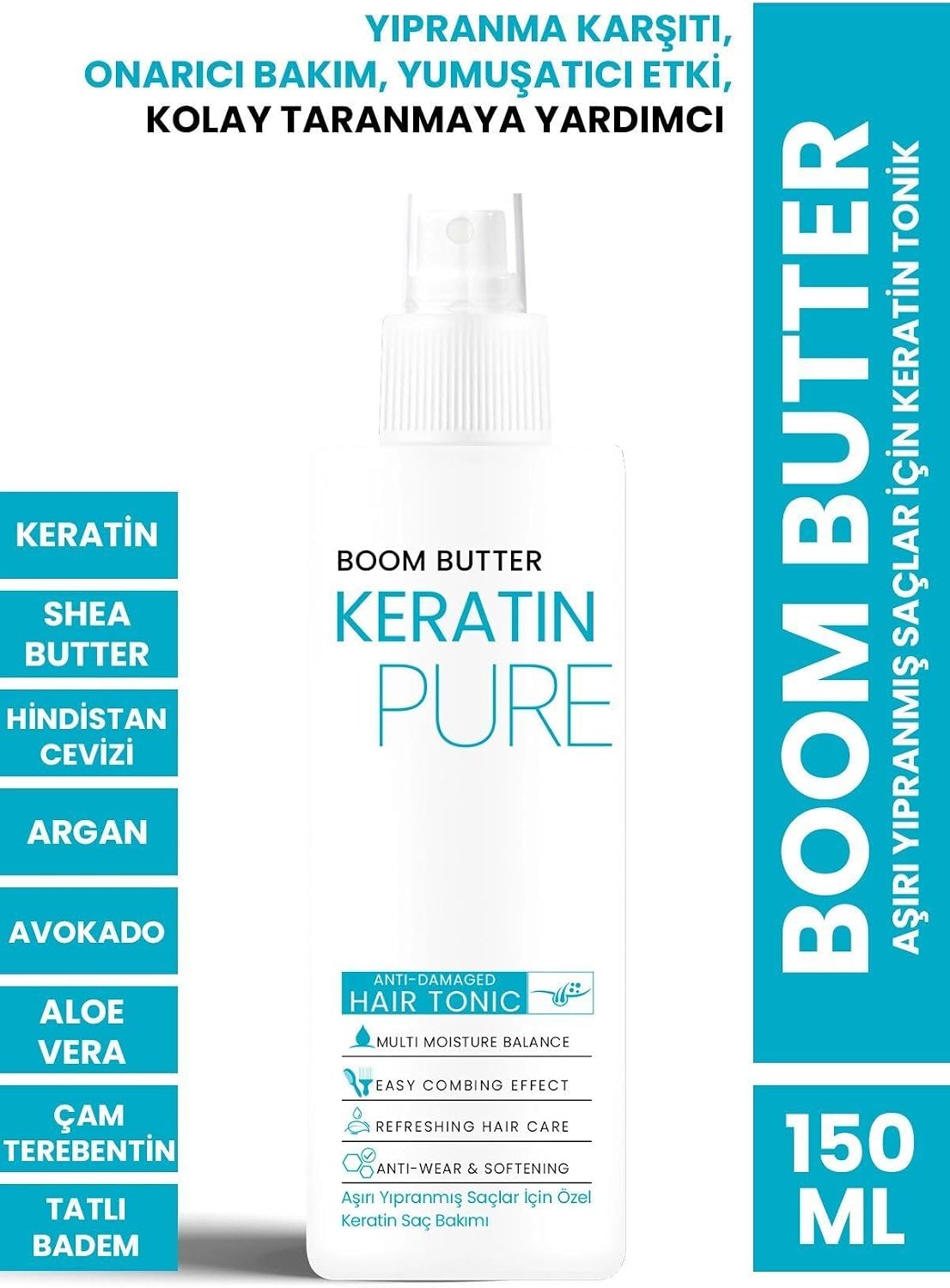 Aşırı Yıpranmış Saçlar için Keratin Tonik 150ML