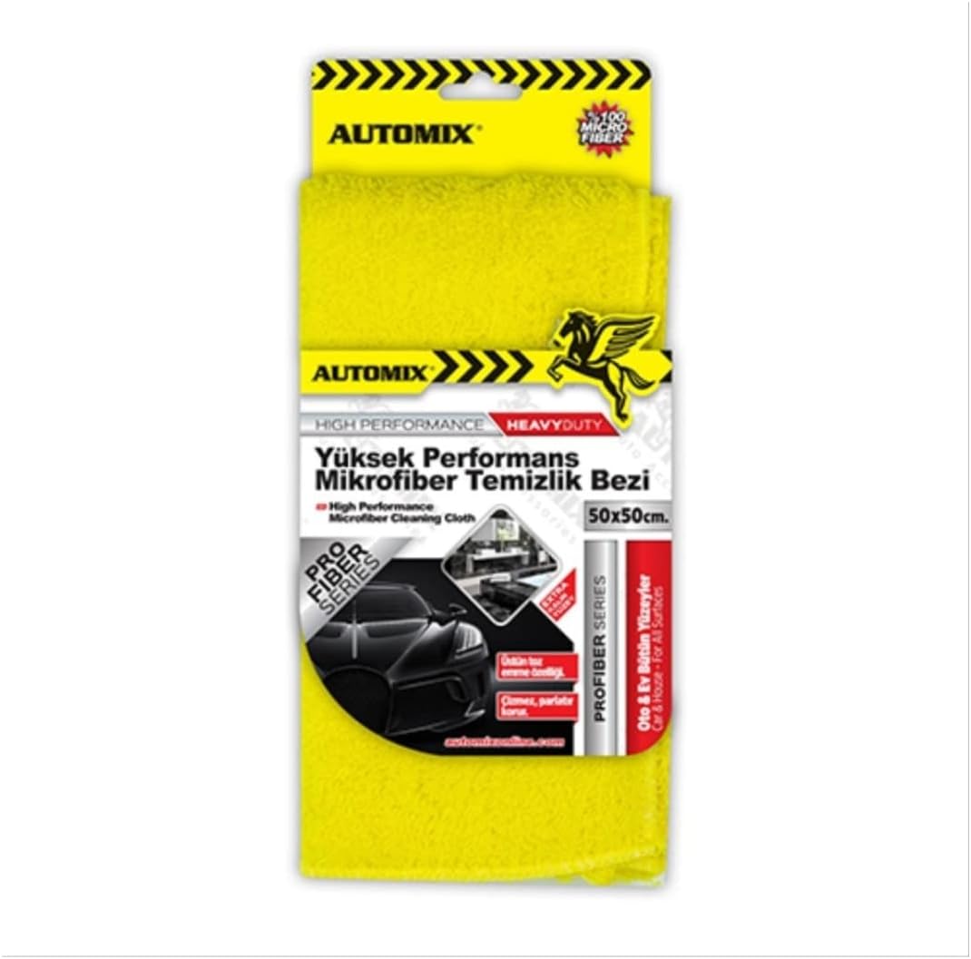Yüksek Performanslı Mikrofiber Temizlik Bezi 50x50 Cm | Araç ve Ev İçin Etkili Temizlik