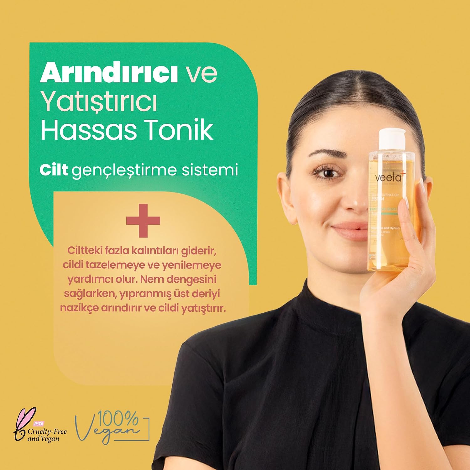 Cilt Yenileyici ve Arındırıcı Tonik – Soothing Sensitive Tonic, Bitkisel Meyve Asitli, Nemlendirici ve Yatıştırıcı Bakım