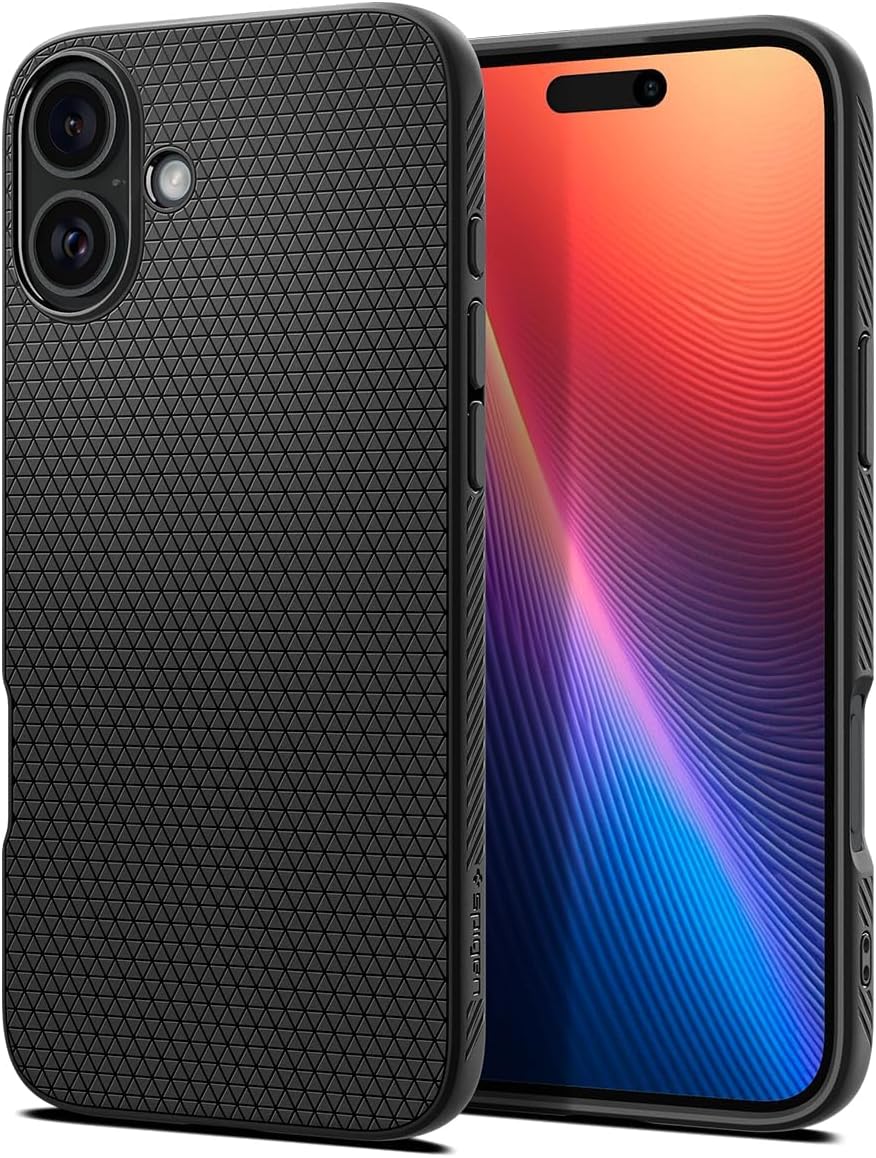 iPhone 16 Plus ile Uyumlu Kılıf Liquid Air Matte Black - ACS08066