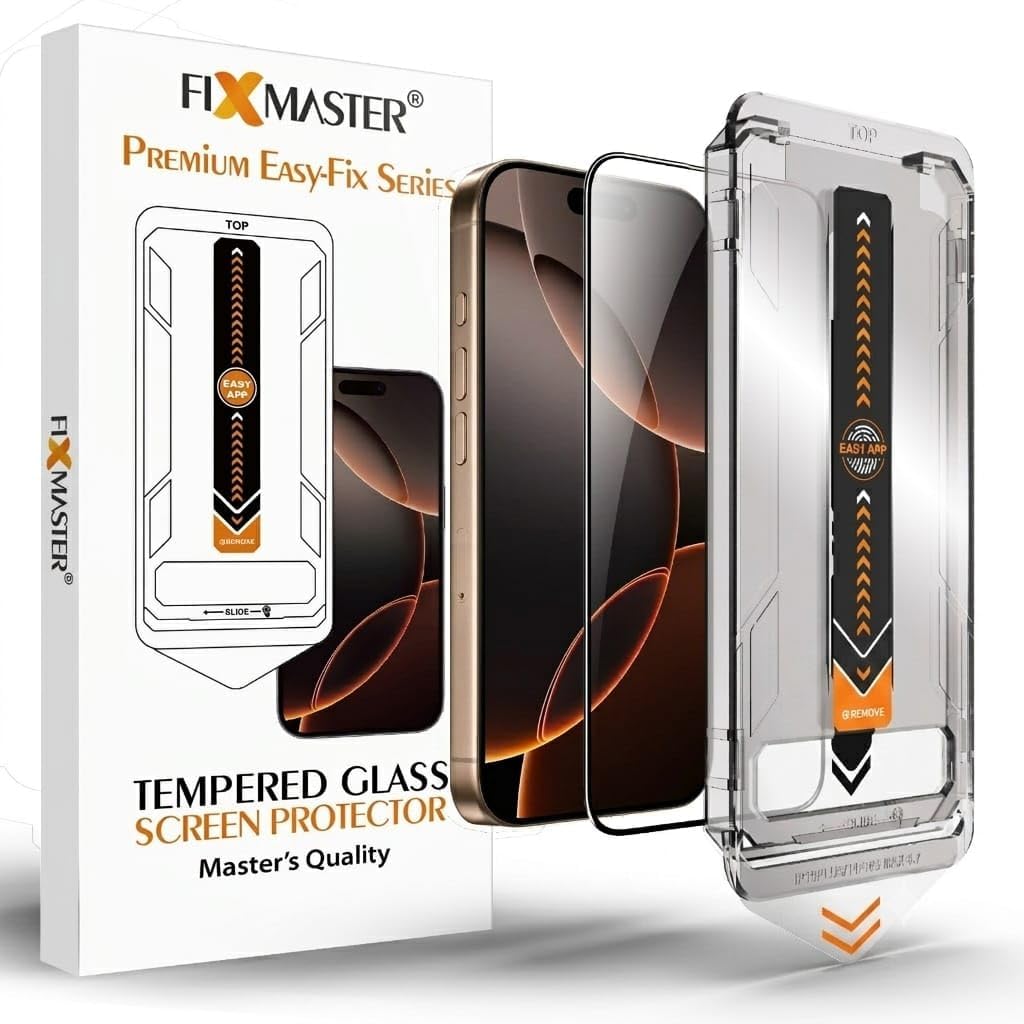 iPhone 17 Pro Max Uyumlu Ultra Clear HD (ŞEFFAF) Temperli Cam, Easy Fix Kolay Kurulum Serisi Yüksek Kaliteli Ekran Koruyucu