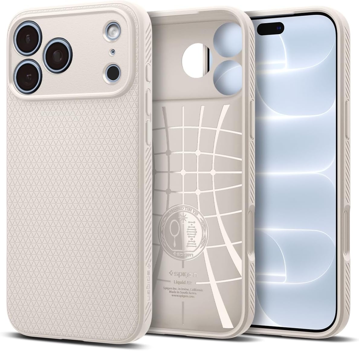 iPhone 18 Pro Max / 17 Pro Max ile Uyumlu Kılıf Liquid Air Natural Titanium - ACS09891