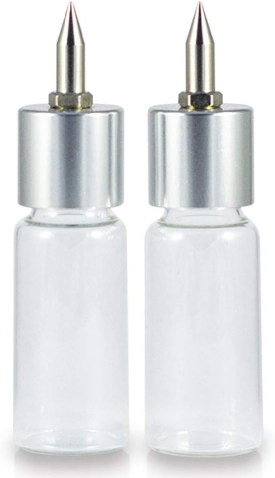 . Flyer Airbrush için Cam Şişe Seti, 2 Şişe Paketi, FLB2SR