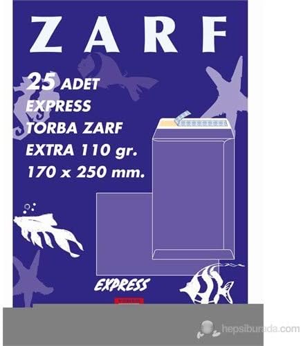 M000186 Torba Zarf 170x250 110gr Extra Exp. 25'li