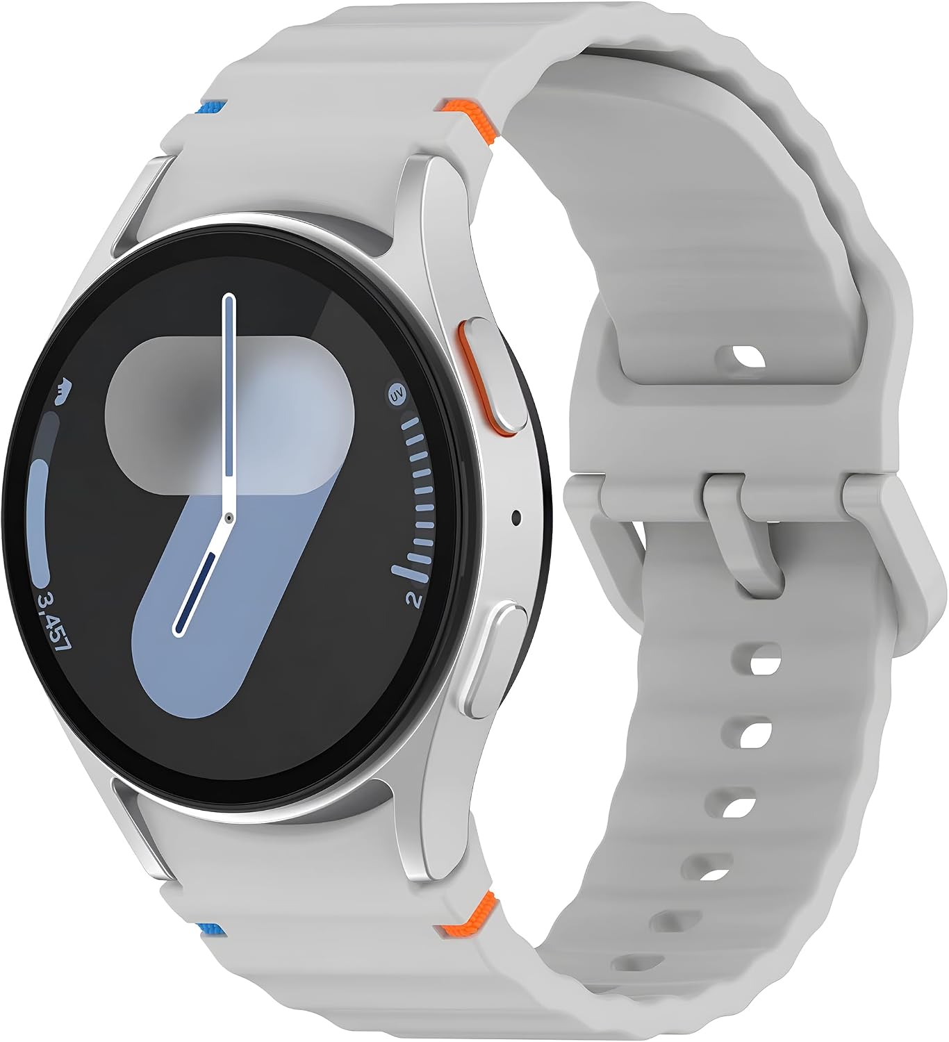 Samsung Galaxy Watch 7/6/5/4/FE Serisi (40mm/44mm), Watch 6/4 Classic (47mm/43mm/42mm) ve Samsung Watch 5 Pro (45mm) için Yumuşak ve Konforlu Wave 20mm Silikon Kordon