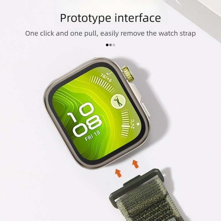 [Travel Loop] Huawei Watch Fit 5/Fit 5 Pro/Fit 4/Fit 4 Pro/Fit 3 ile Uyumlu Kordon Nefes Alan Fit5 Kordon Bileğe Göre Ayarlanabilen Terletmeyen Kumaşlı Fit 5 Pro Kordonu