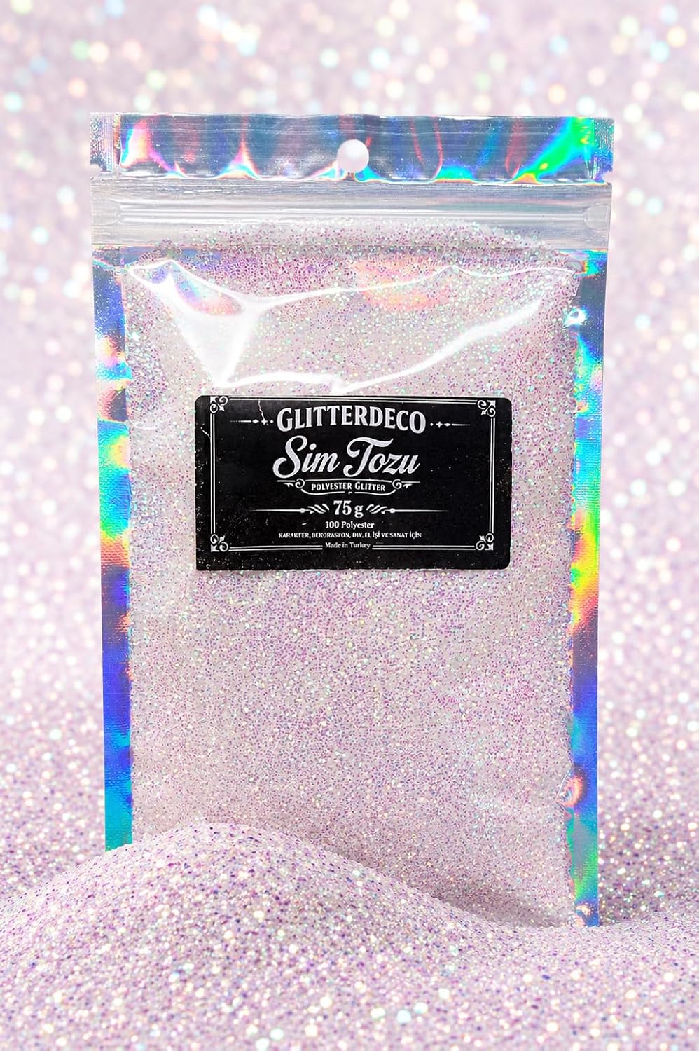 Sedefli Beyaz Glitter irisdent Epoxy NailArt Makyaj Mum Boya Sim Tozu
