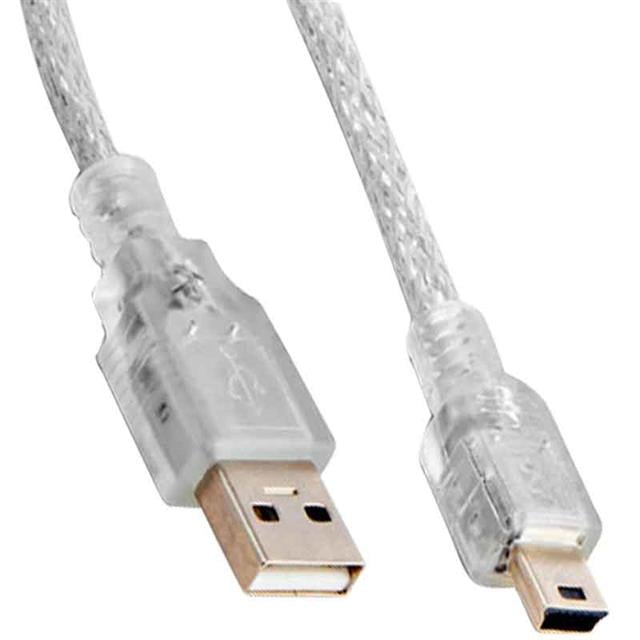 PM-16731 Şeffaf 5 Metre Usb 2.0 AM Mini 5 Pin Kablo
