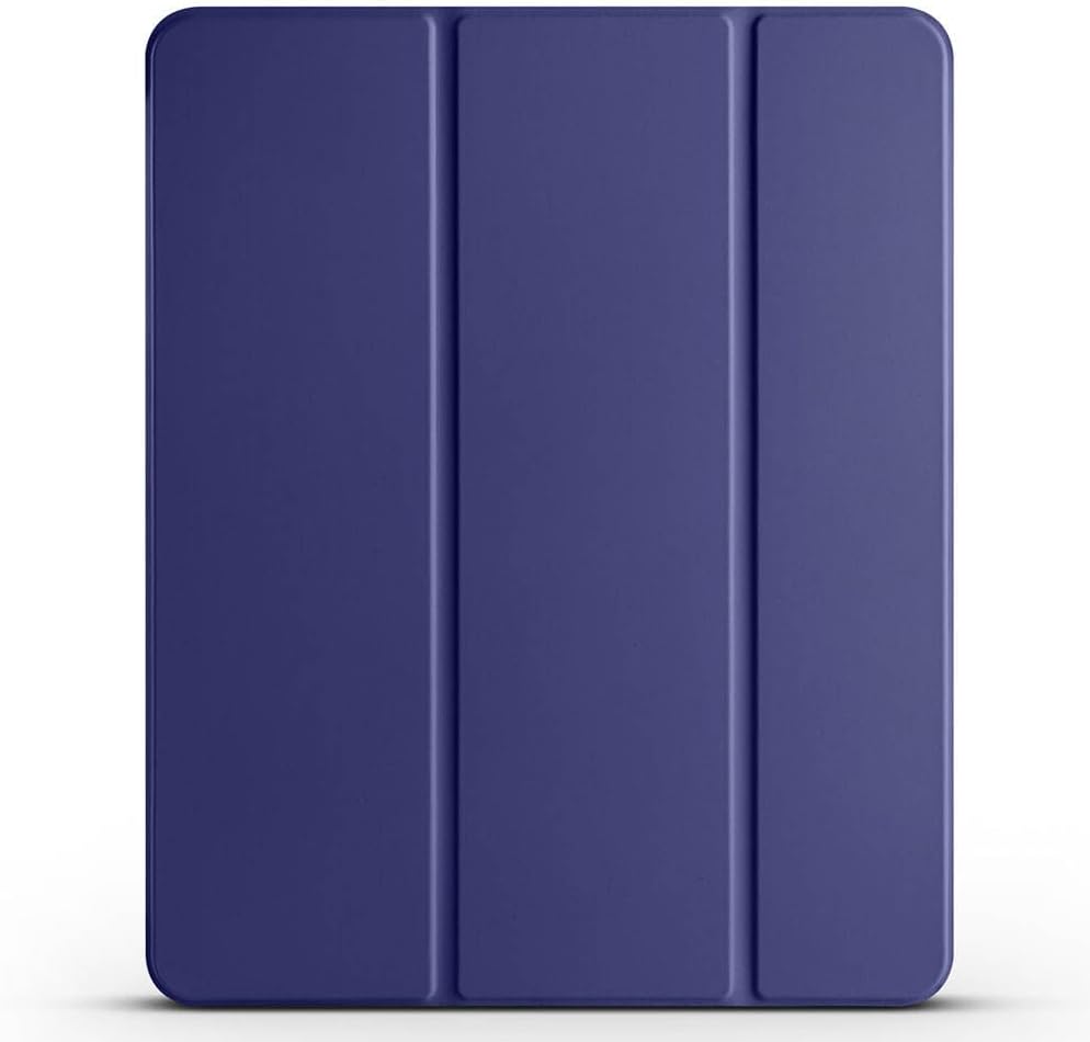 Apple iPad Air 13 2025 M3 Zore Smart Cover Kalem Bölmeli Standlı 1-1 Kılıf – Darbe Koruma, Katlanabilir Stand, Kalem Tutucu (Lacivert)