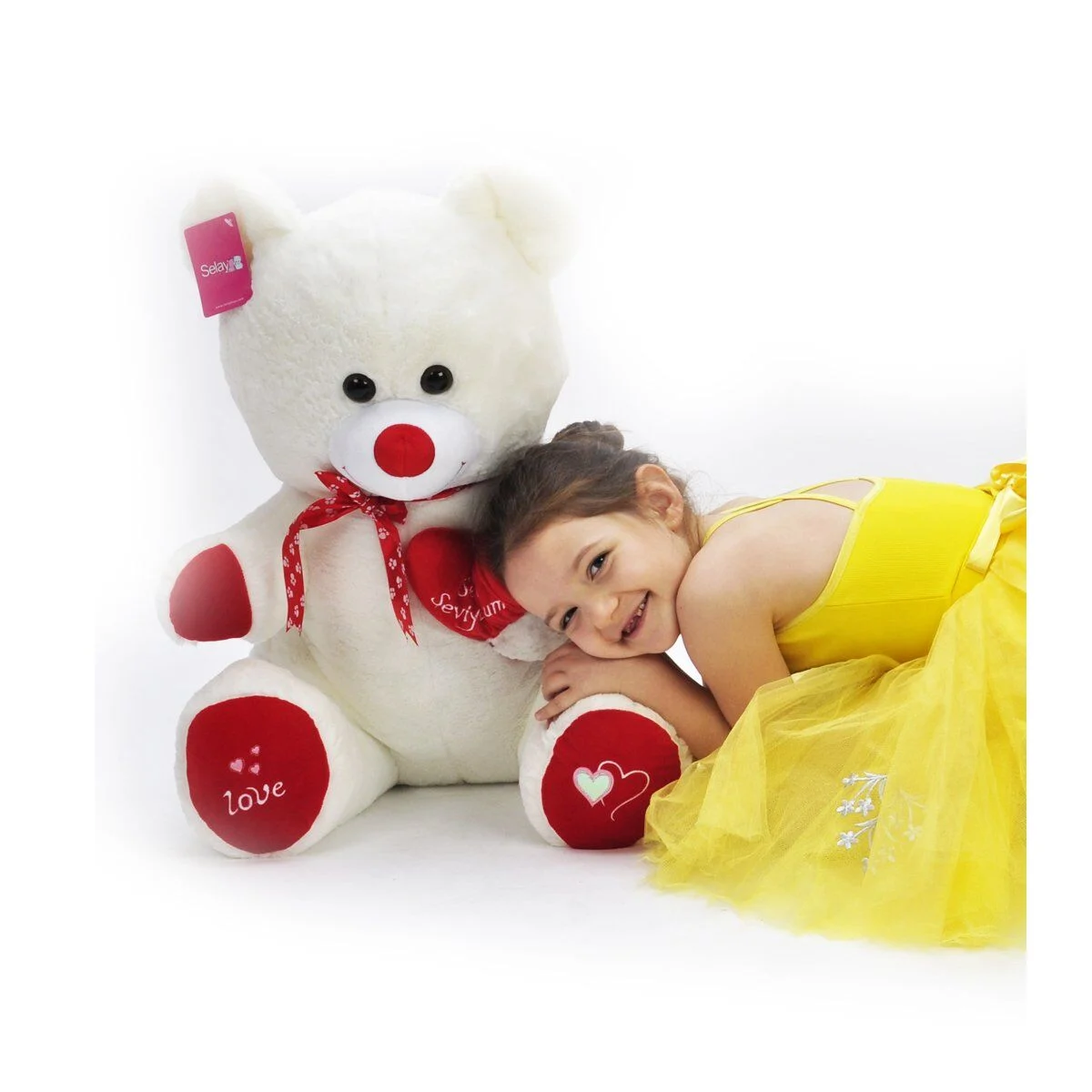 1045E Sl Tıkıl Ayı 57CM Ekru
