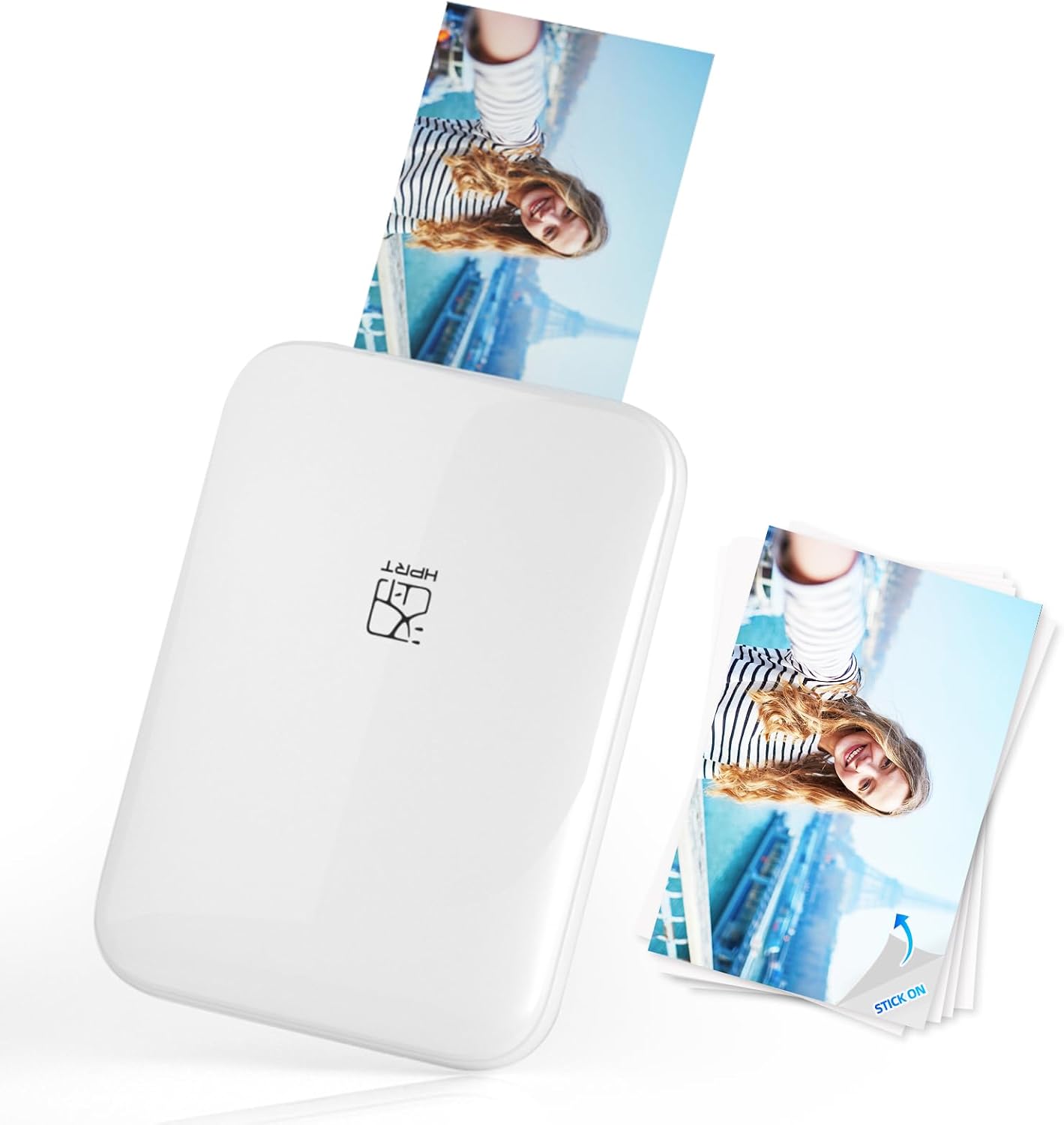 MT53 mini fotoğraf yazıcısı, cep telefonu fotoğrafları için 2 x 3 inç anında yazıcı, taşınabilir kablosuz Bluetooth çıkartma yazıcı, kendinden yapışkanlı fotoğraf kağıdı dahil, iPhone ve Android