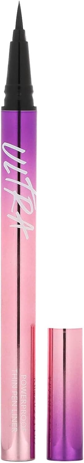 Su, Ter ve Yağa Dayanıklı, 48 Saate Kadar Kalıcı Eyeliner Ultra Powerproof Thin Pen Liner (Black)
