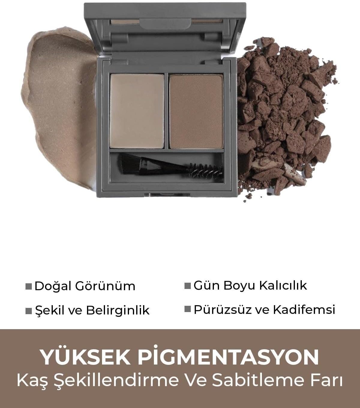 Şekillendirici, Belirginleştirici Koyu Kahve Kaş Sabitleme Farı-perfect Fix Brow Palette 703 Brown