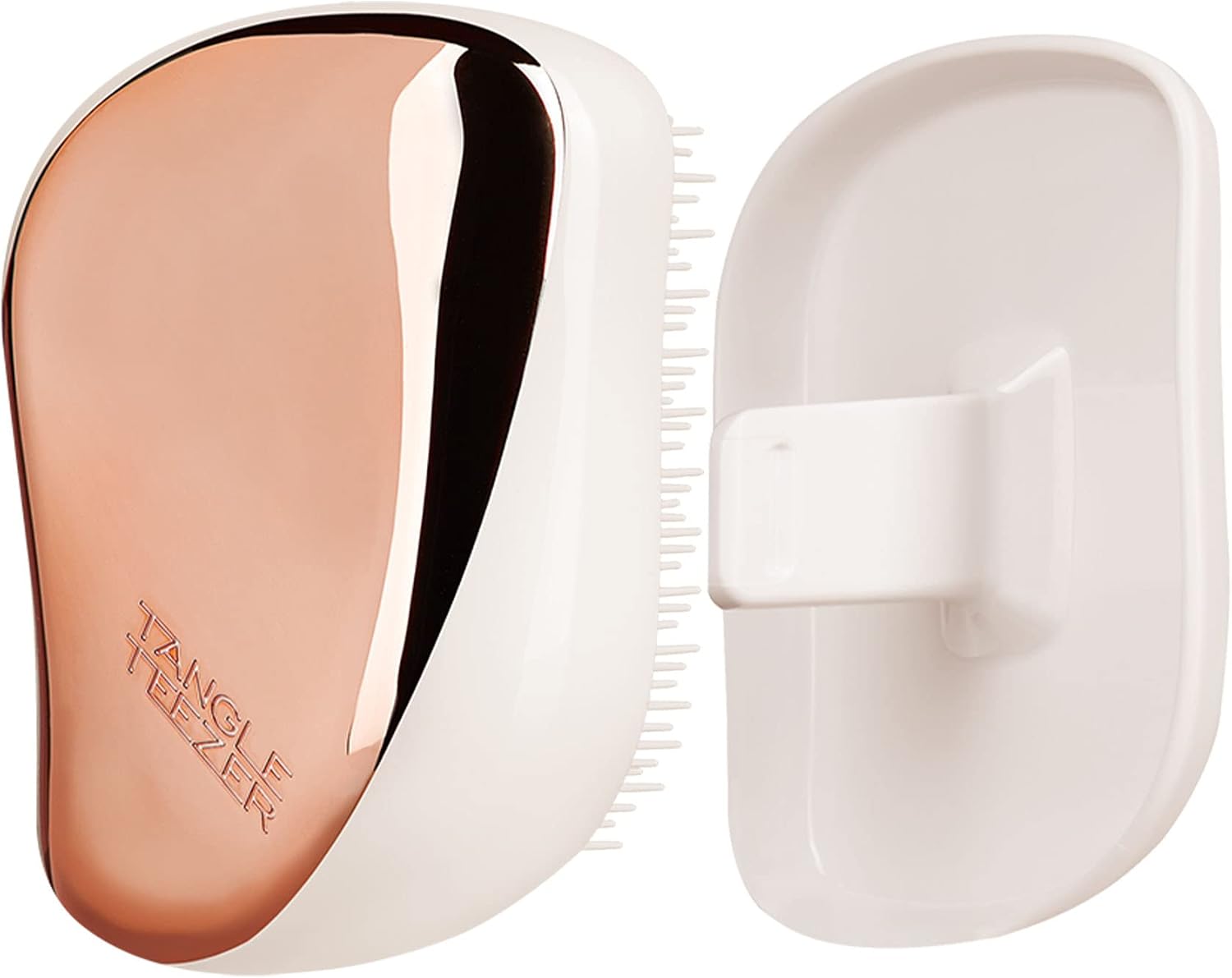 Compact Styler Rose Gold Ivory Kapaklı Saç Fırçası - Seyahat ve Çanta Boy Tarak