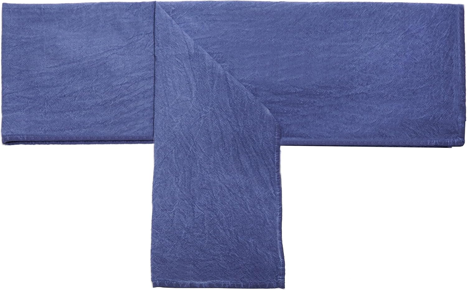 Taşlanmış Indigo Denim Pamuk Runner