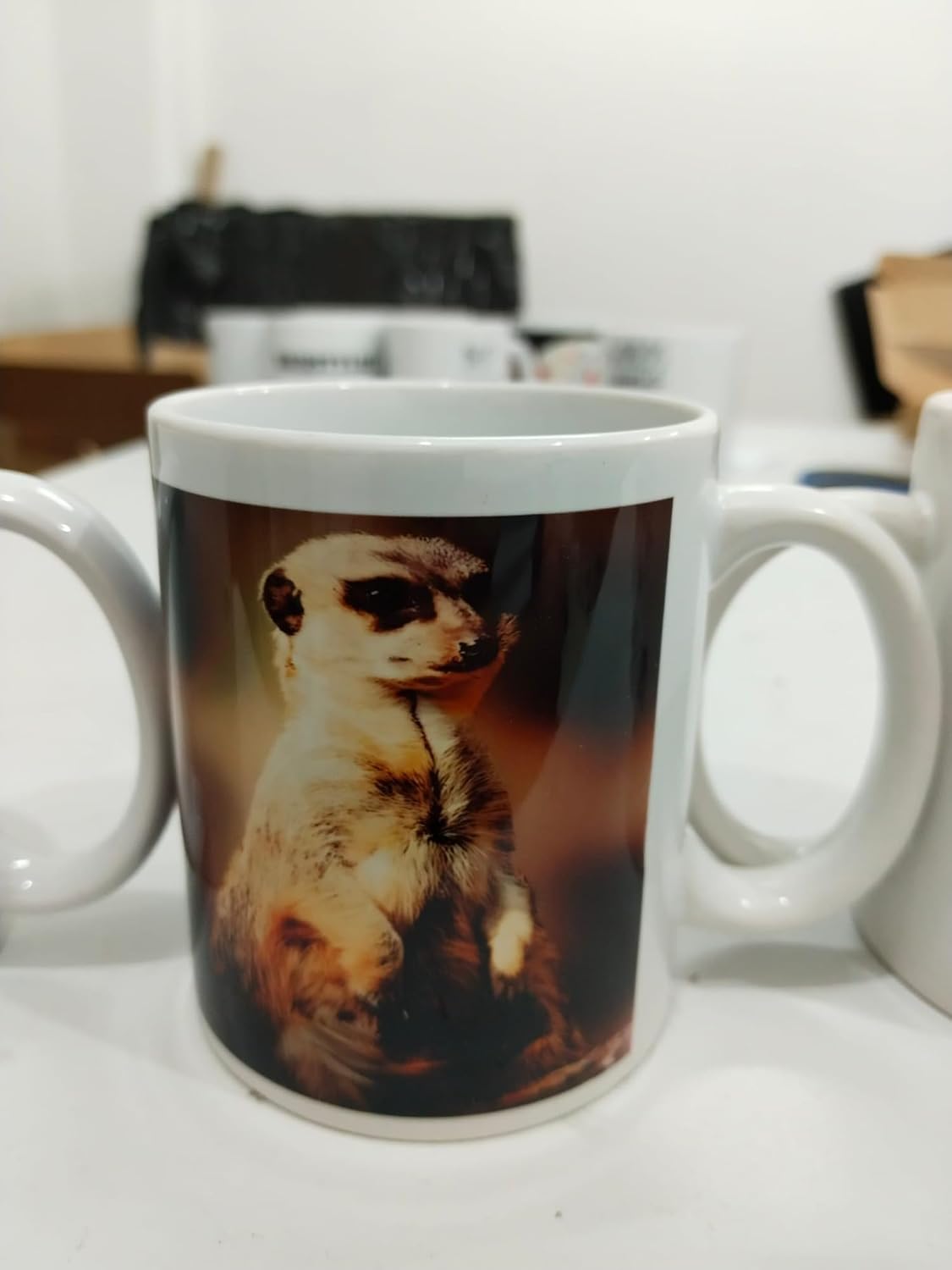 Suricate Surikat Kupa - Vahşi Hayvan Doğa Seramik Bardak Hediyesi 325ml