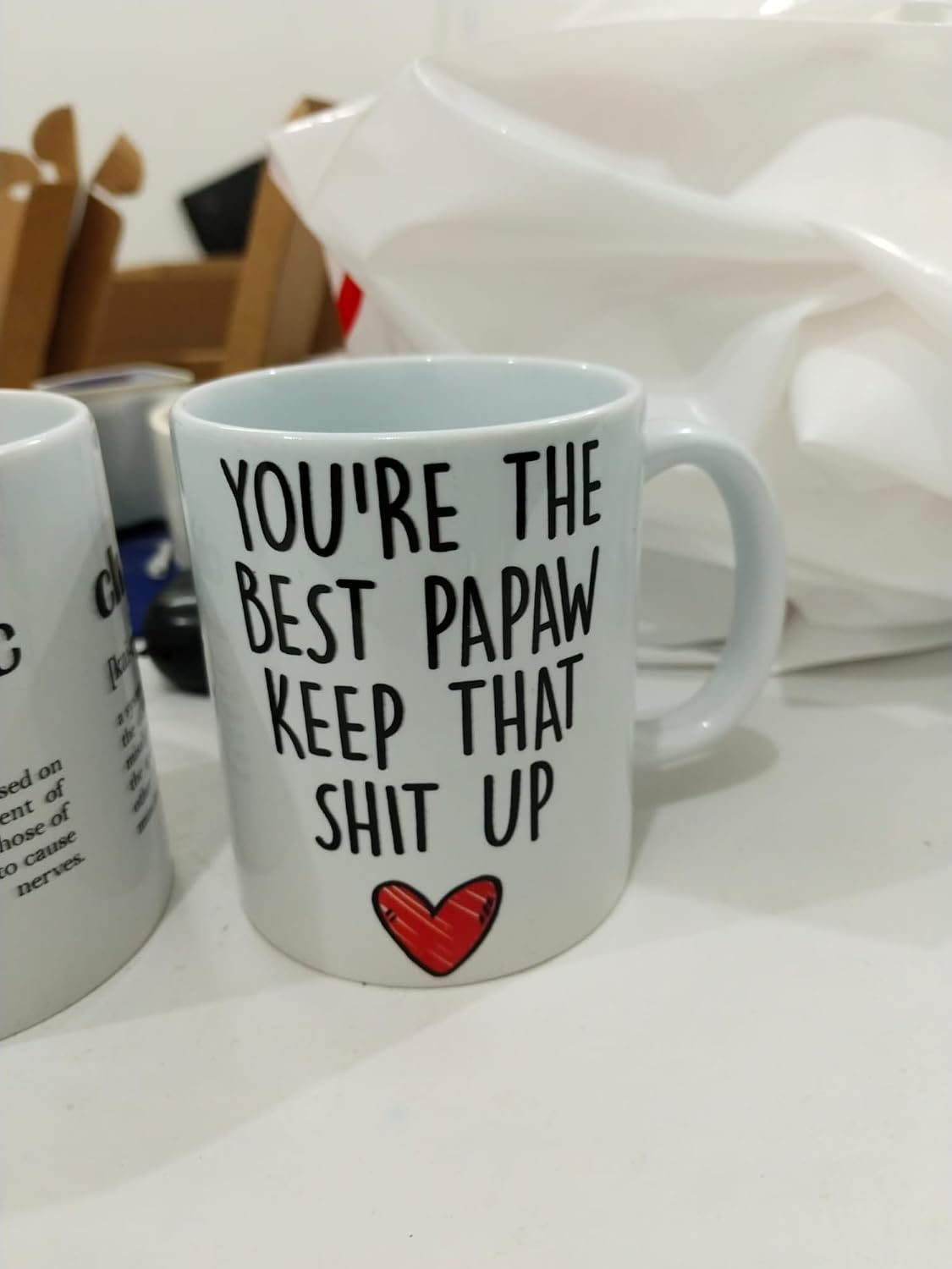 You're The Best Papaw Kupa - En İyi Papaw Büyükbaba Seramik Bardak Hediyesi 325ml