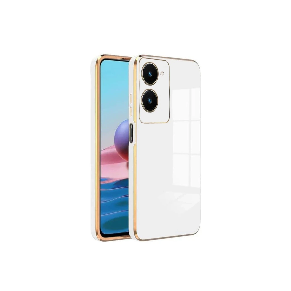 Vivo Y18 Kılıf Volet Silikon - Beyaz