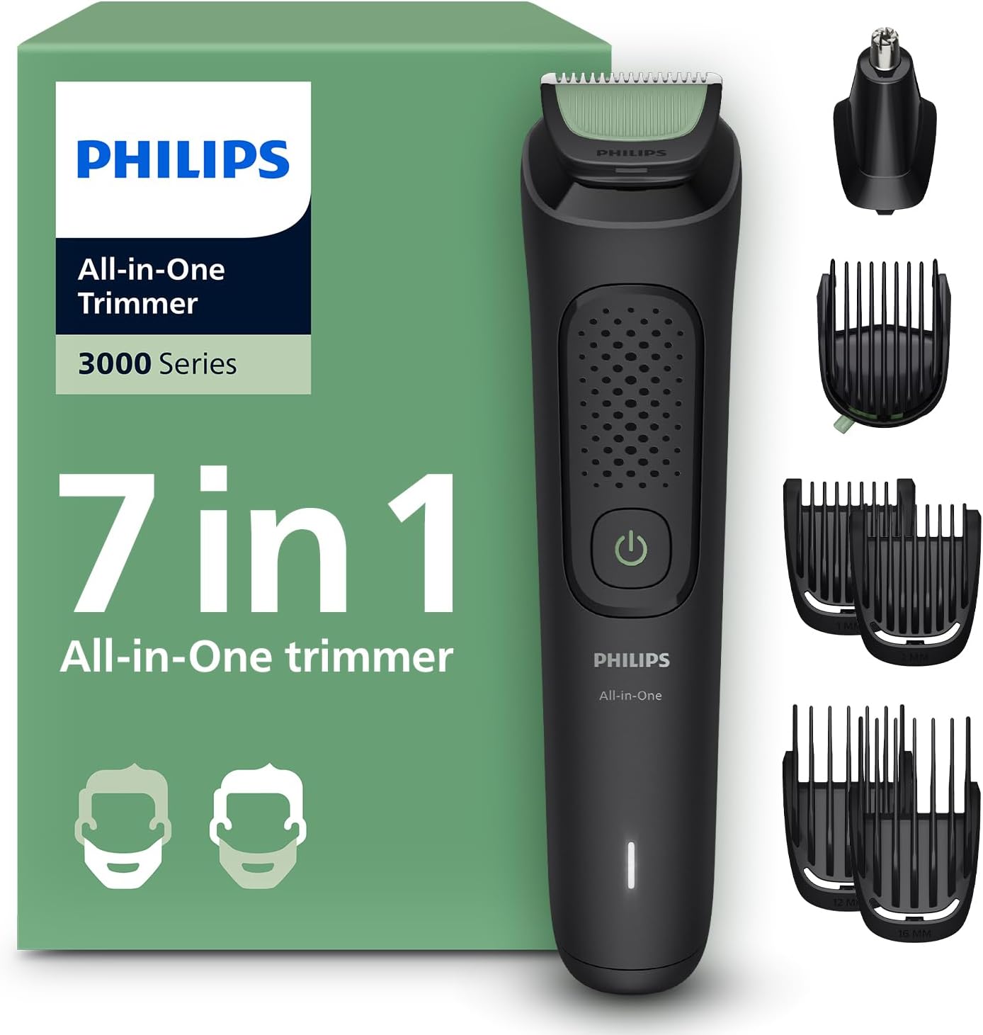 3000 Serisi 7in1,Erkek Bakım Seti,Yüz/Saç/Vücut Tıraş Makinesi,Islak/Kuru Kullanım,MG3930/15