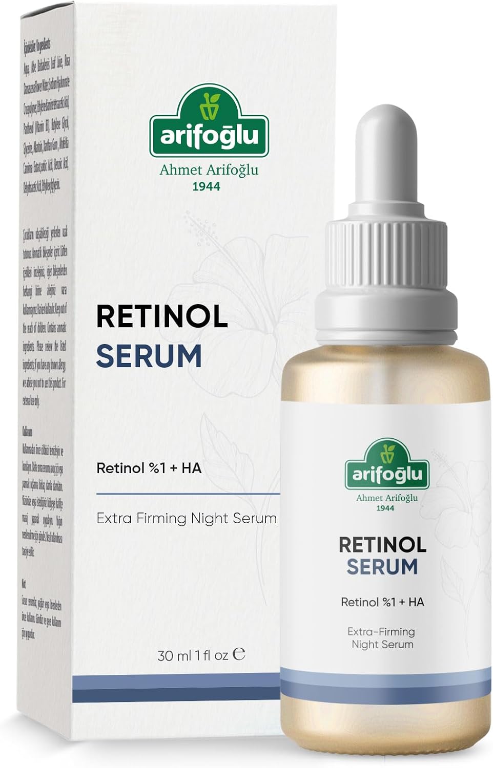Kırışıklık Karşıtı, Onarıcı Retinol (A Vitamini) Sıkılaştıcı Gece Serumu 30 ml Retinol%1+H