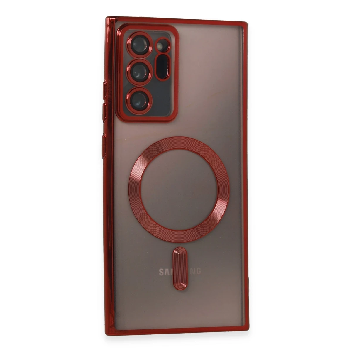 Samsung Galaxy Note 20 Ultra Kılıf Kross Magneticsafe Kapak - Kırmızı