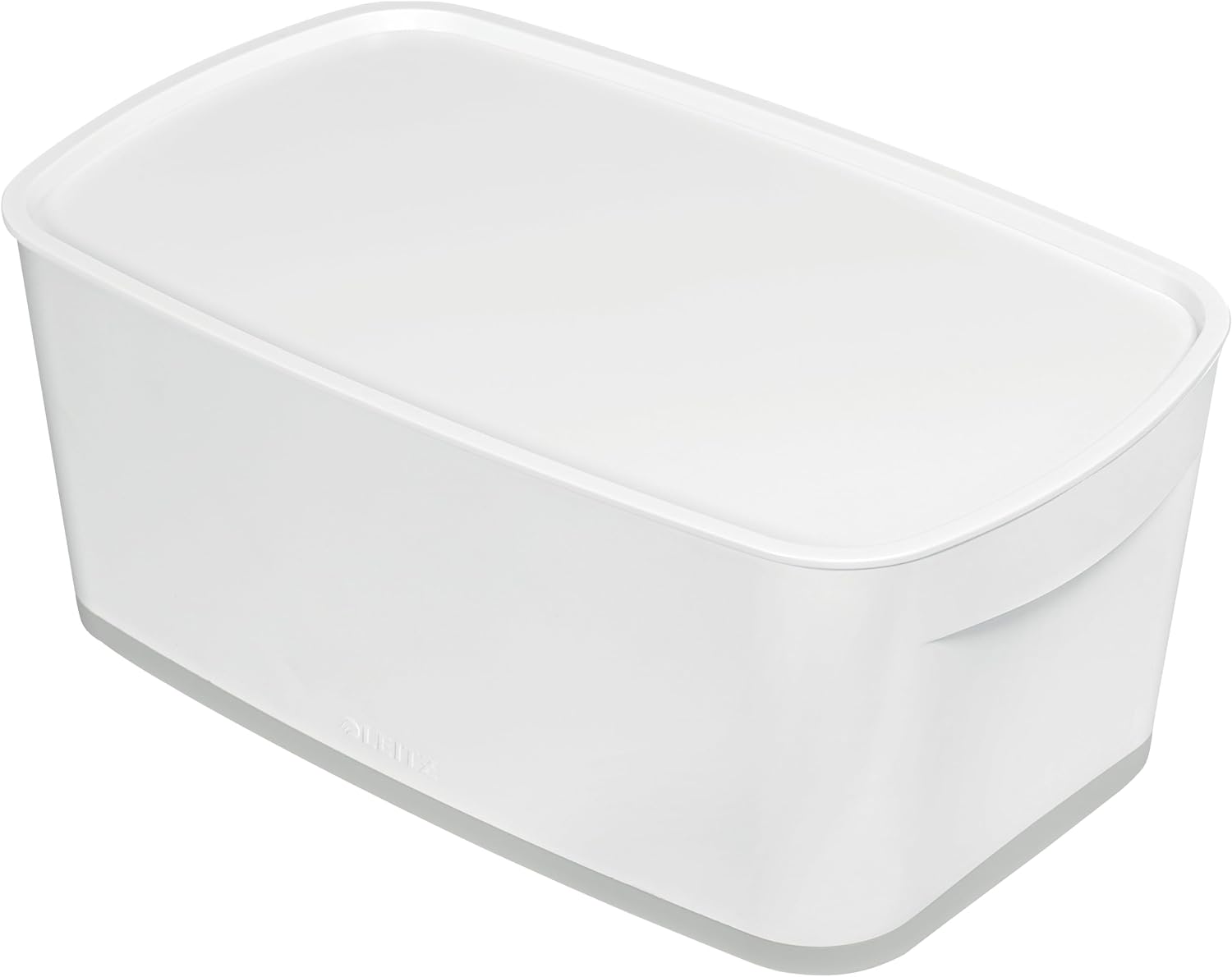 A5 MyBox Kapaklı Küçük Saklama Kutusu, 5 L, Parlak Görünüm, Plastik, Beyaz/Gri, 52191001