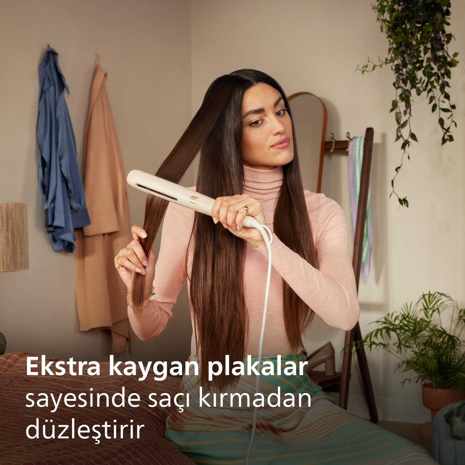 Saç Düzleştirici, SenseIQ Teknolojili, 3 Şekillendirme Modu, Tetra İyonik Sistem, Ultra Kaygan Plaka, Elektriklenme Önleyici, 8000 Serisi, BHS830/00