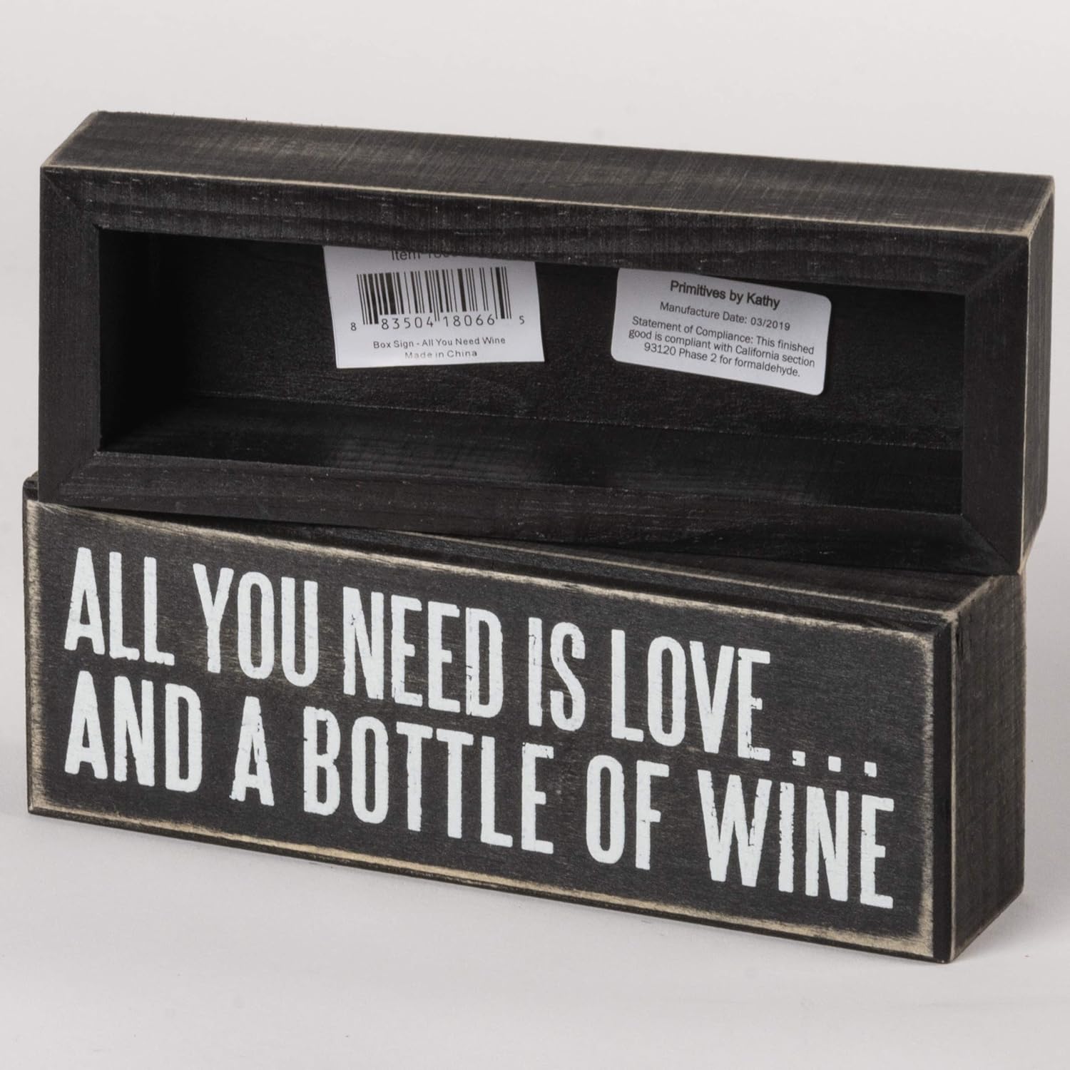 18066 Kutu Tabelası, 7" x 2.5", All You Need ... is a Bottle of Wine