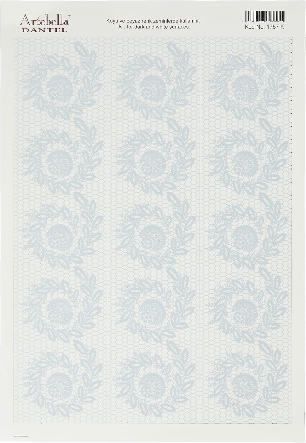 Dantel Kolay Transfer 23X34 cm Koyu Zemin 1757K