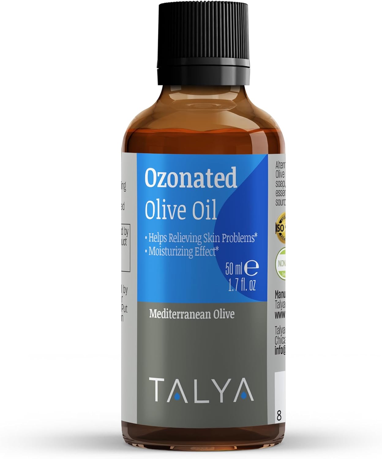 Ozon Yağı 50 ml - Ozonlanmış Zeytinyağı - Soğuk Sıkım - Sivilce ve Akne Karşıtı - Cilt Nemlendirici - Sağlıklı ve Parlak Cilt Görünümü