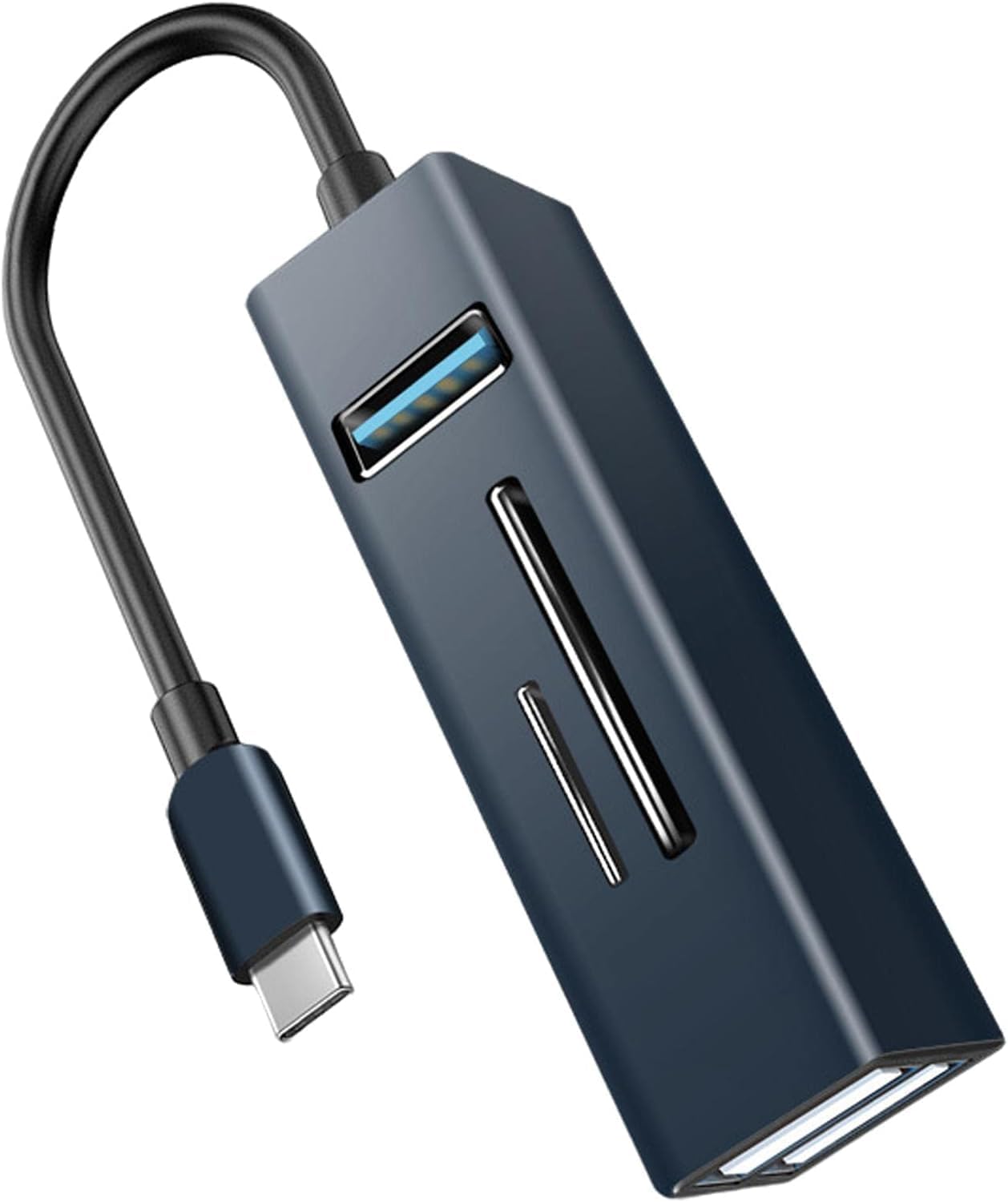 Type-C to USB Dönüştürücü 3.0 Hub 5in1 Port Hızlı Aktarım 5Gbps Usb Hafıza Kart Okuyucu Telefon PC Bilgisayar T803
