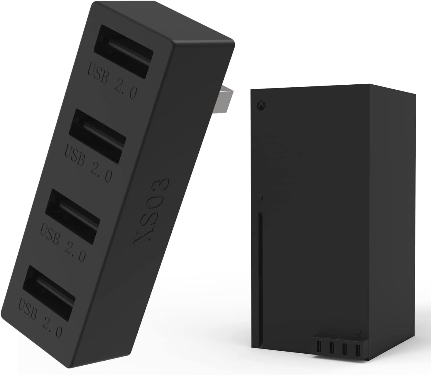 Xbox Serisi X/S için 4 Bağlantı Noktalı USB Hub 2.0, Xbox Serisi X/S Konsolu ile Uyumlu Yüksek Hızlı USB Hub Splitter Genişletme Adaptörü