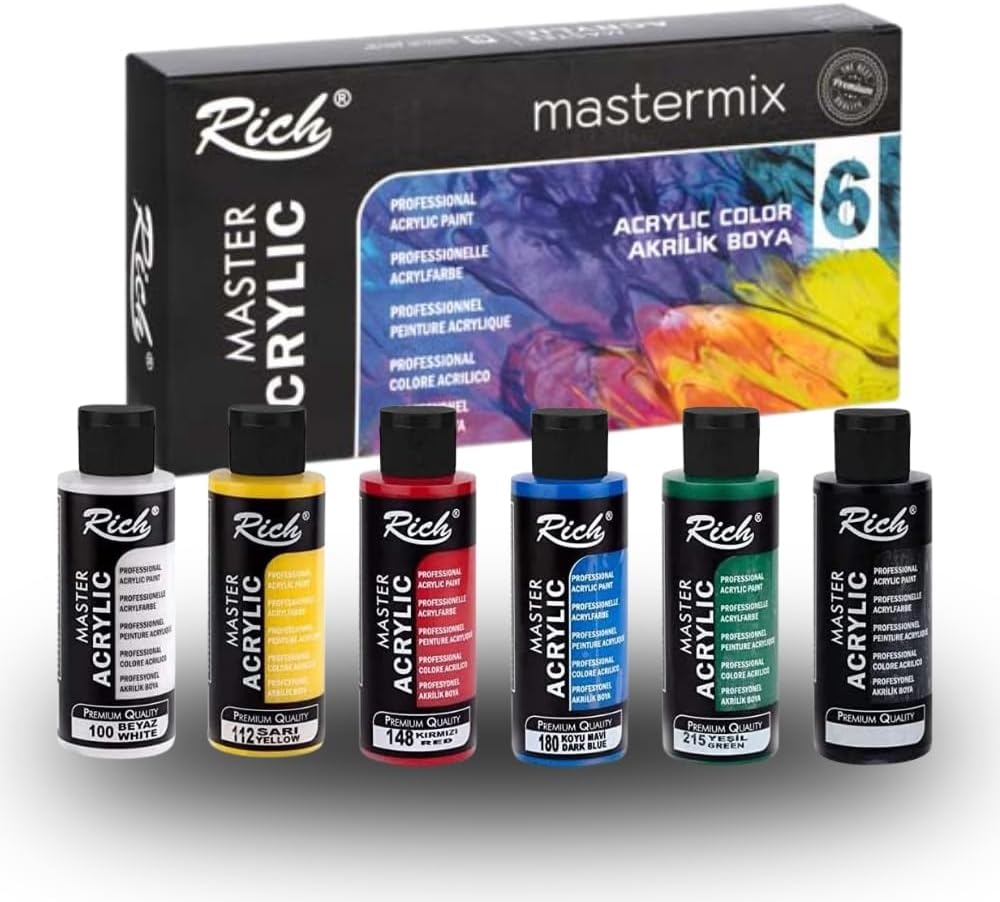Mastermix Profesyonel Akrilik Boya 60cc 6 Ren