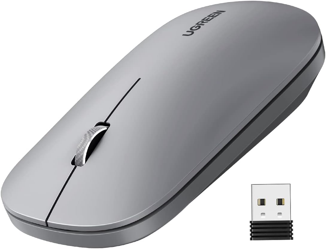 Kablosuz Fare, 2,4 Ghz Usb Bağlantısı, Maks. 4000 Dpi, 18 Ay Pil Ömrü. Pc, Mac, Dizüstü Bilgisayar, Windows 11, 10, 8.1, 7, Macos, Linux Ile Uyumlu (Gri)