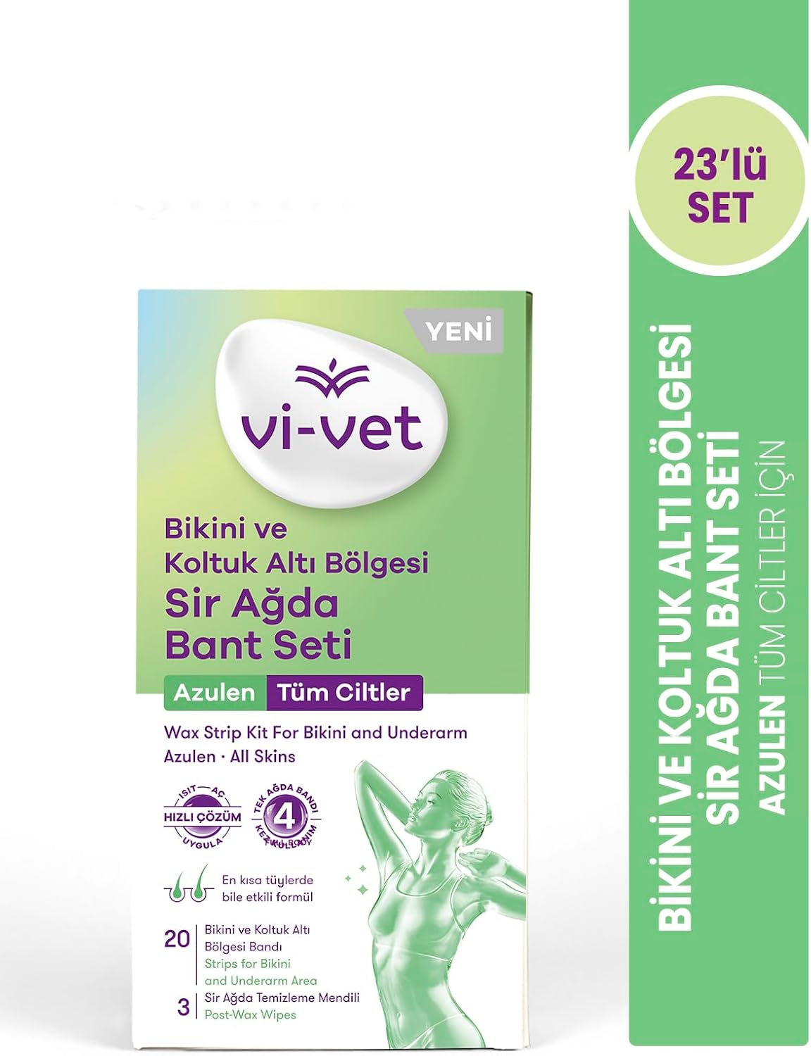 Bikini Ve Koltuk Altı Bölgesi Sir Ağda Bant Seti Azulen
