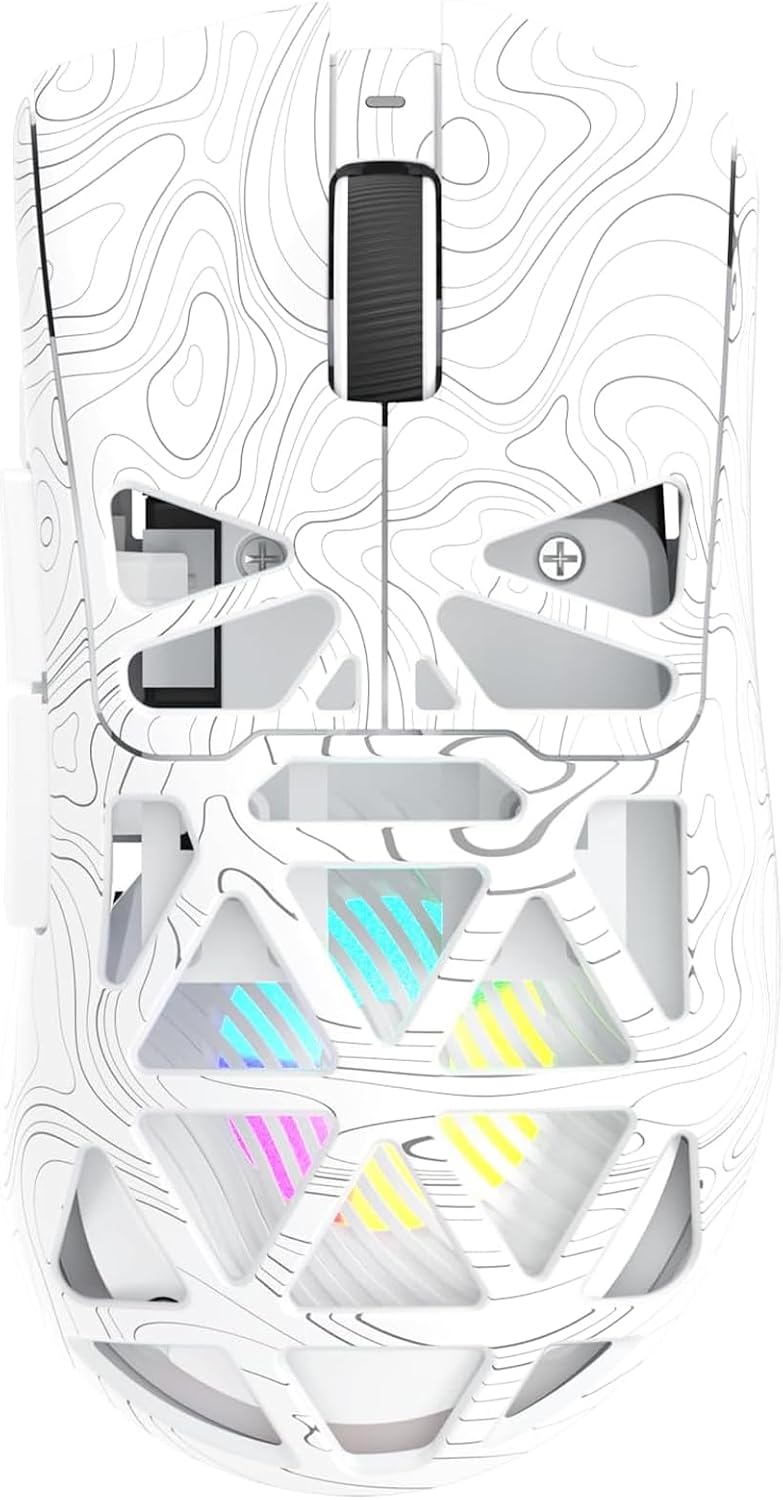 SC620 PAW3311 Sensör 12000 DPI 1000Hz Kablolu ve Kablosuz Gaming Oyuncu Mouse Desenli Beyaz