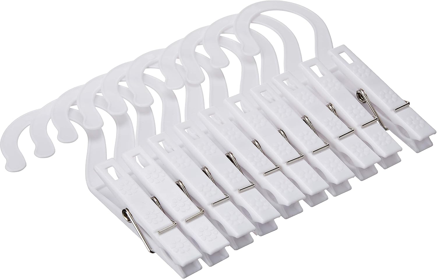 Asmak için Çamaşır Plastik Kancaları, 0,25 x 2,25 x 5,25 inç, Beyaz