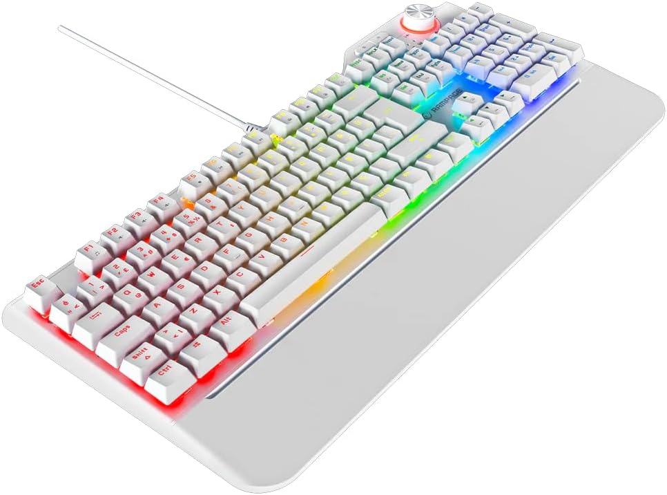 Hydra R6 Full RGB LED BEYAZ Gaming Pro RED Switch Q Aluminyum Kaplama Multimedia Mekanik Klv