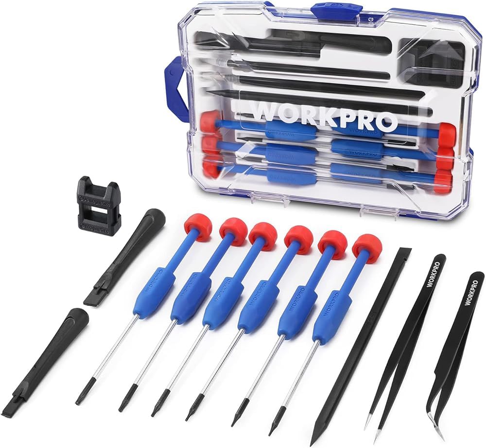 WP200531 Hassas Tornavida Seti, 12 Parça, CR-V Çelik, Torx, Magnetize Aparatlı, Elektronik Onarım