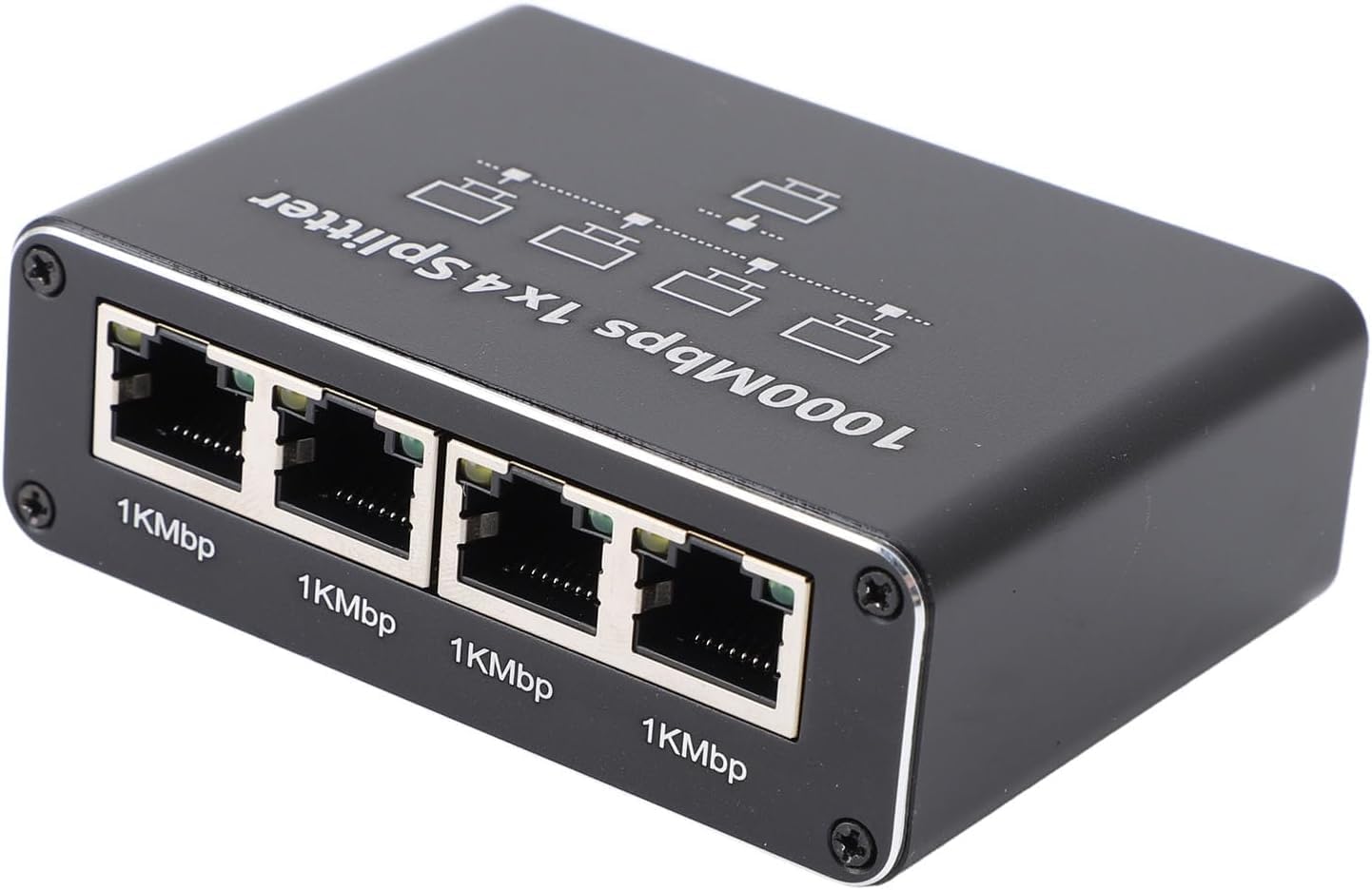1 Gigabit Ethernet Anahtarı 4 Bağlantı Noktalı 1000Mbps, RJ45 1 ila 4 Ethernet Splitter, RJ45 LAN Ağ Anahtarı 1-2 Gigabit Ağ Bölücü, Bilgisayar, HUB, Anahtar, Yönlendirici ZR889