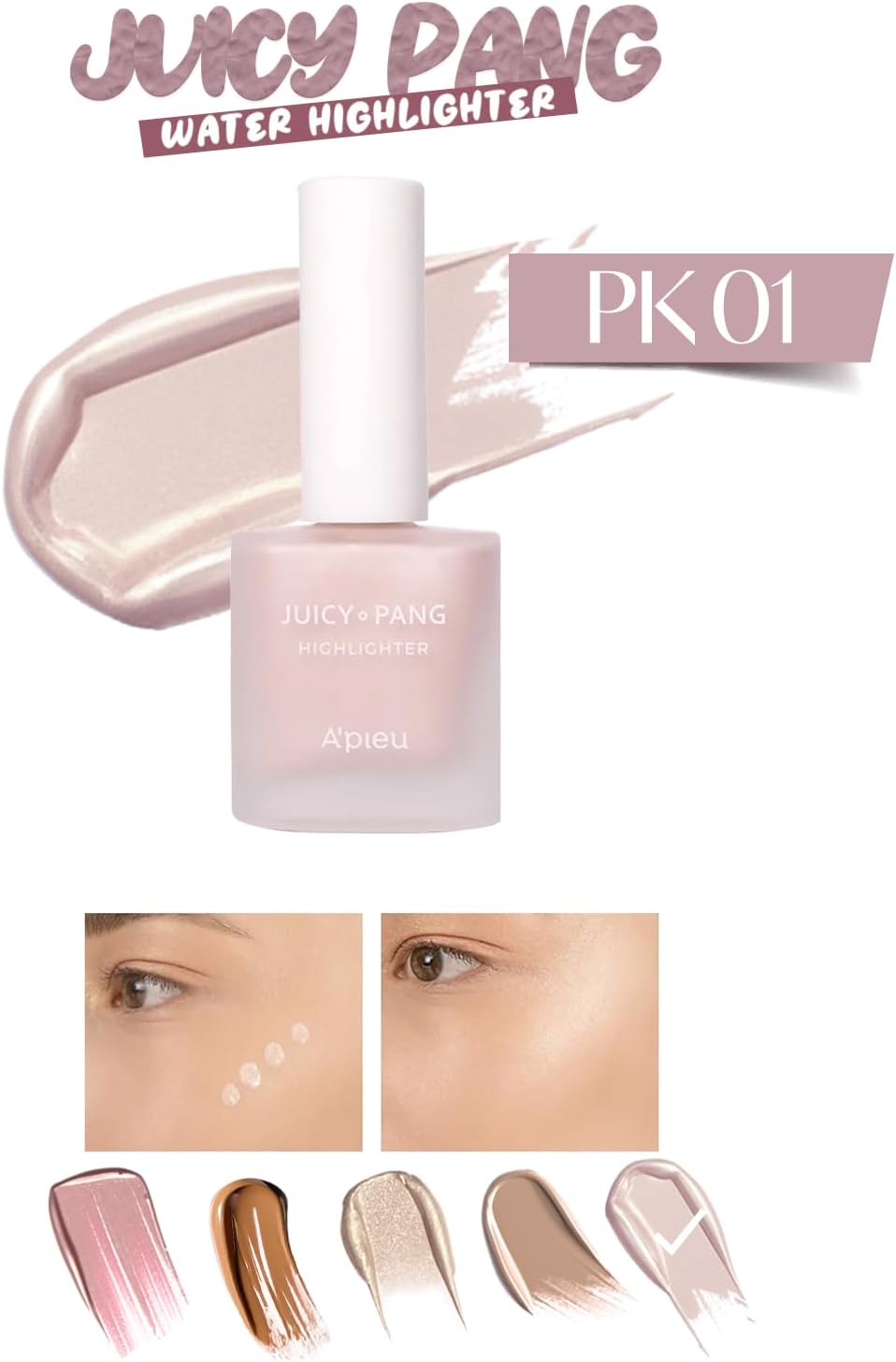 MISSHA İnci Tonlu Likit Aydınlatıcı – Parlak Görünüm Sunan Apieu Juicy Pang Highlighter Pearl (PK01)