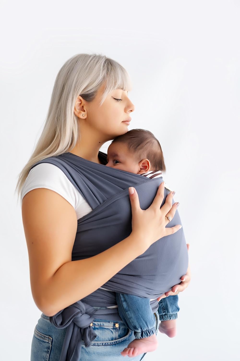 Pamuklu Esnek Wrap Sling- Bebek Taşıma Şalı-Bebeklere Uygun Premium Kumaş