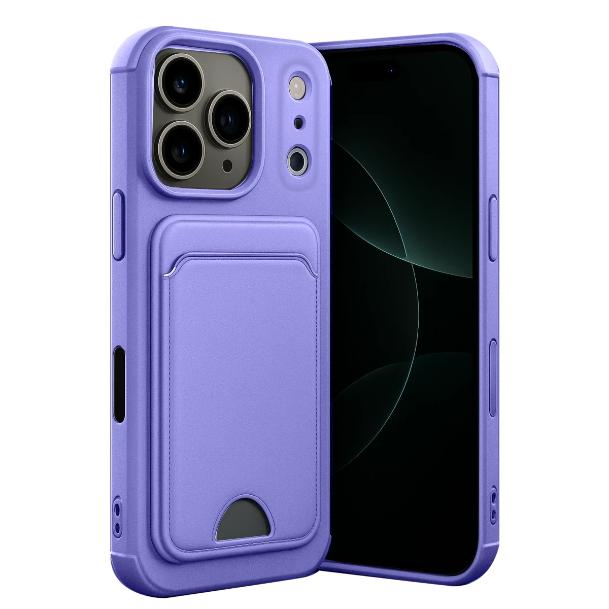 Apple iPhone 17 Pro Max Kelvin Kartvizitli Silikon - Lila
