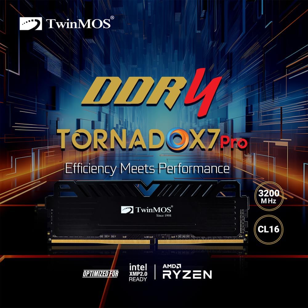 TornadoX7 Pro TMD416GB3200D16BKX7P 16GB DDR4 3200MHz CL16 Masaüstü Bellek