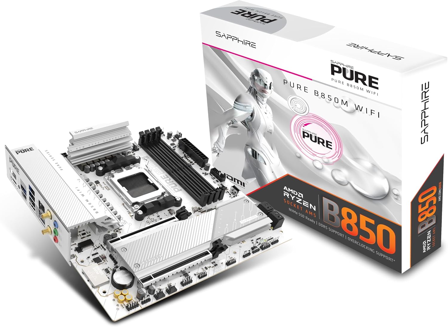 ANAKART AMD AM5 MATX PURE B850M WIFI 52123-02-40G