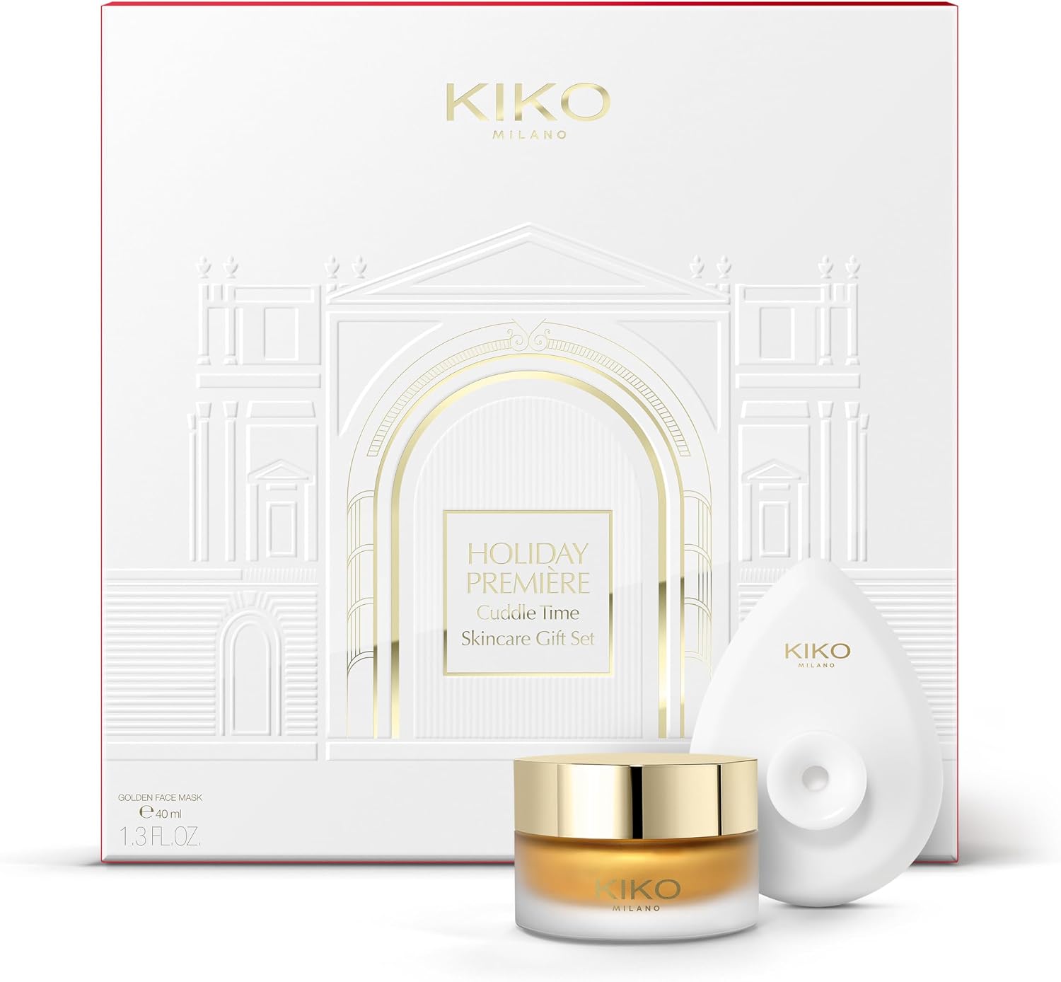 Holiday Première Cuddle Time Skincare hediye seti | Cilt bakımı hediye seti: Parlak cilt ve cilt temizleme aleti için yüz maskesi